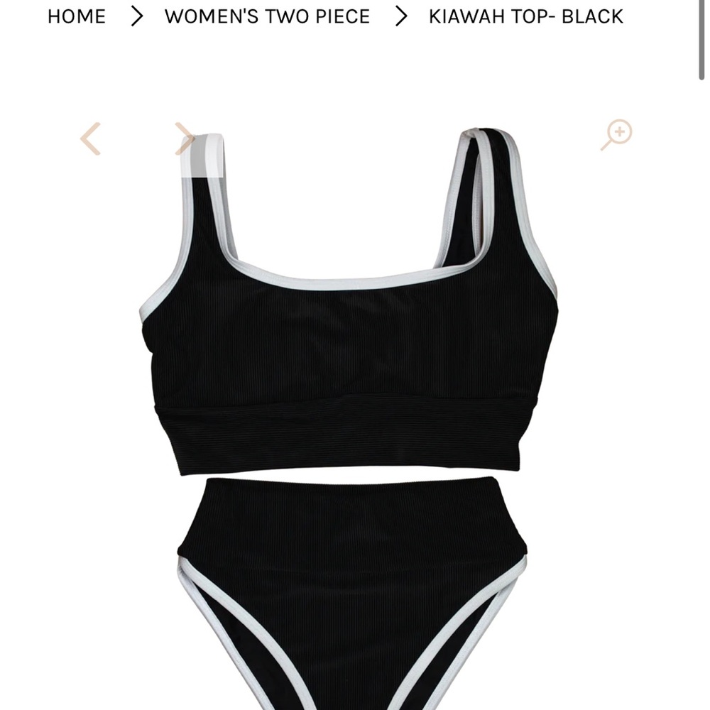 Lain Snow bikini black top(small) and bottom(medium). New with tags, never worn.